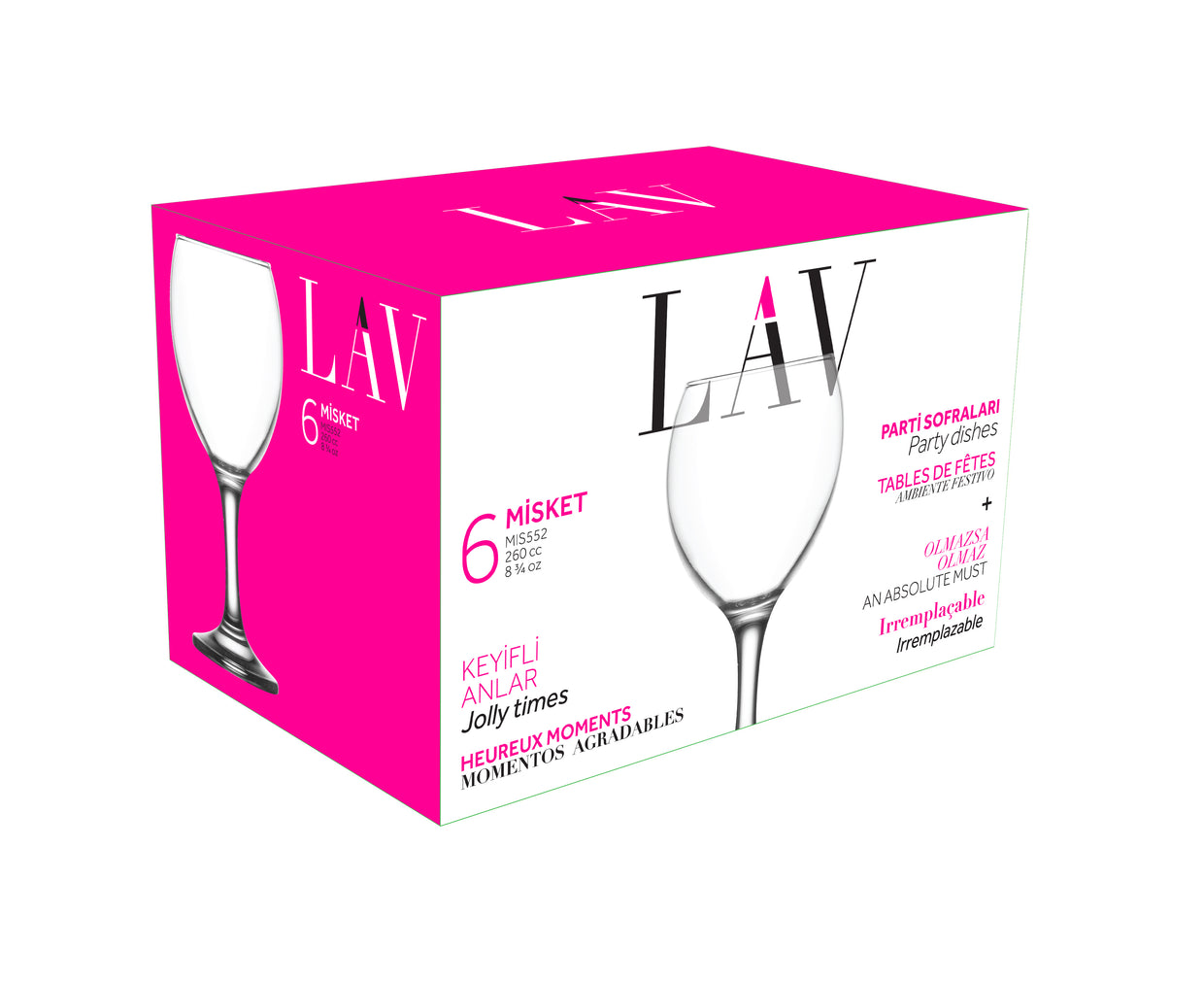 Misket Cam Kırmızı Şarap Kadehi