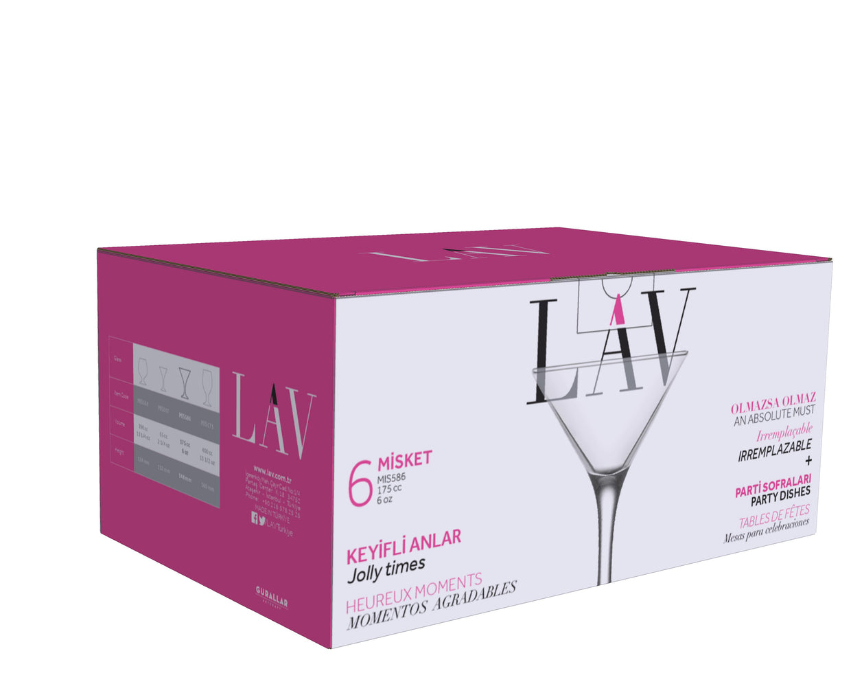 Misket Cam Kokteyl Bardağı