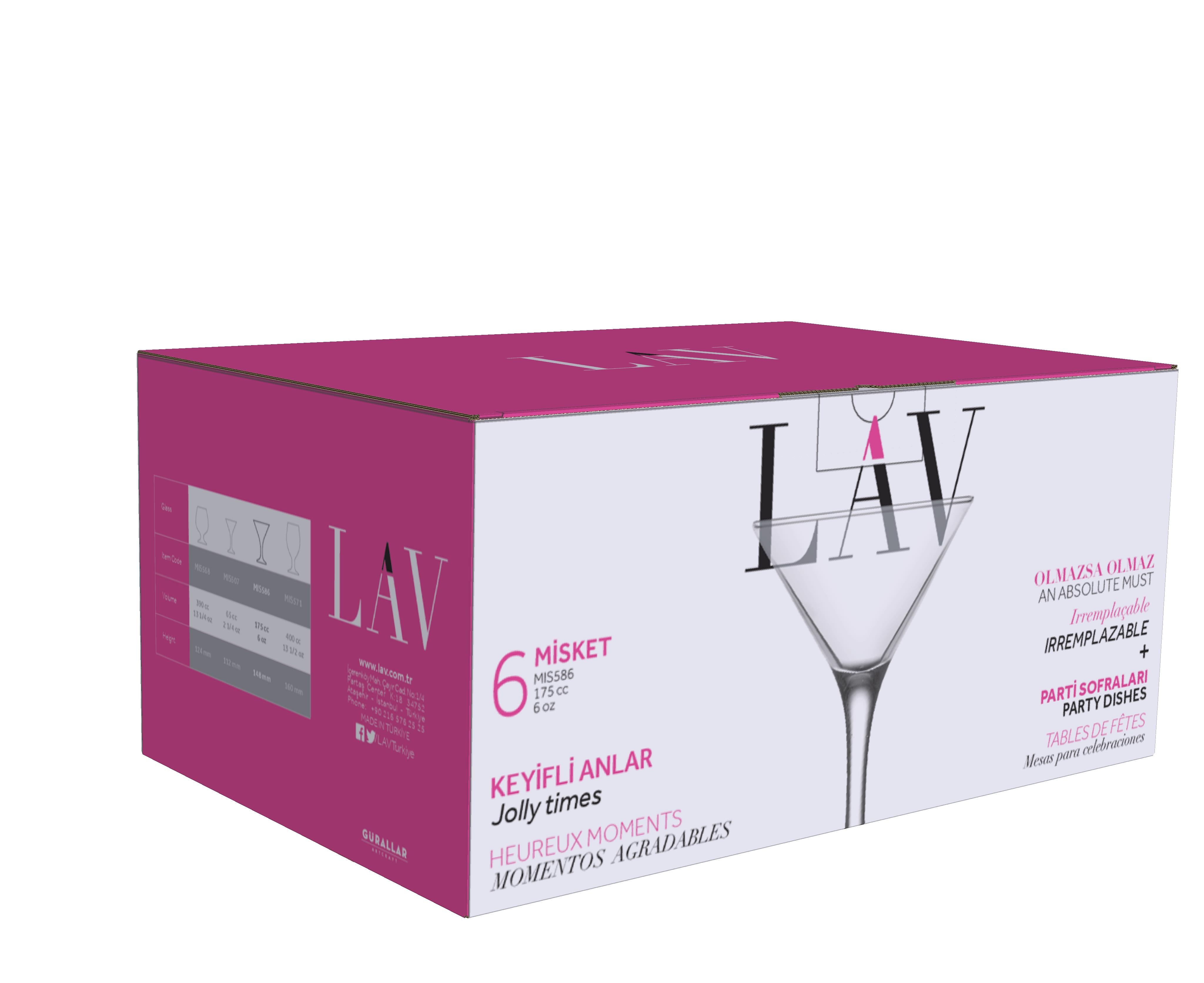 Misket Cam Kokteyl Bardağı