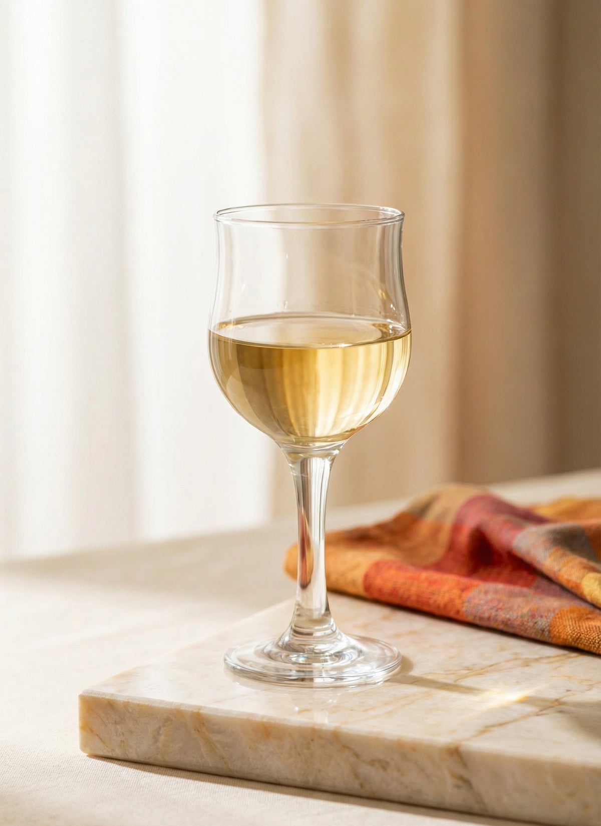 Nevakar Cam Beyaz Şarap Kadehi