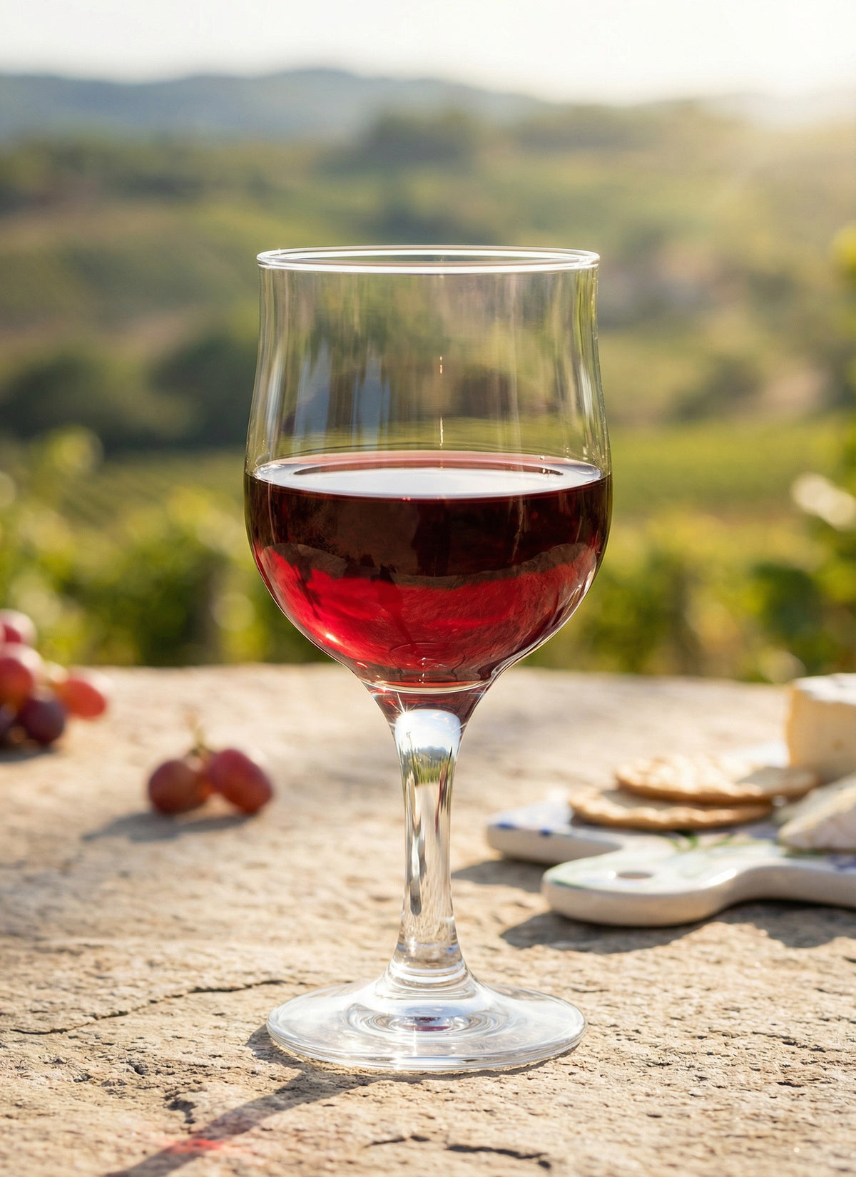 Nevakar Cam Kırmızı Şarap Kadehi