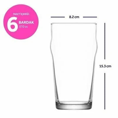 Noniq Cam Bira Bardağı