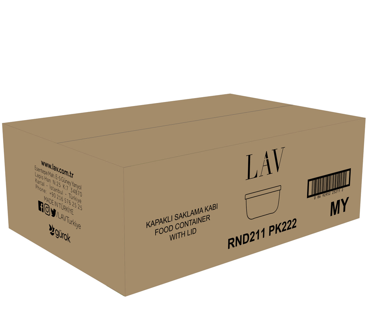 Round Cam Saklama Kabı