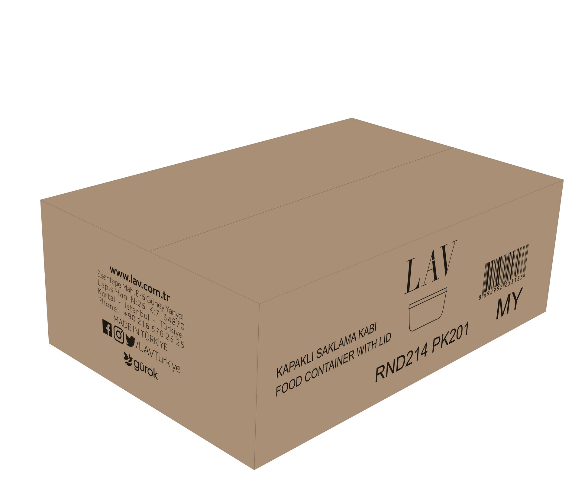 Round Cam Saklama Kabı