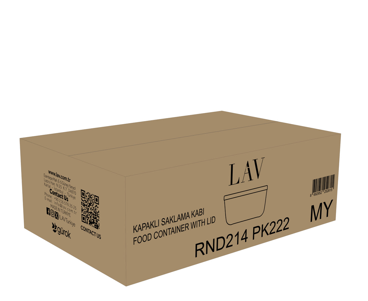 Round Cam Saklama Kabı