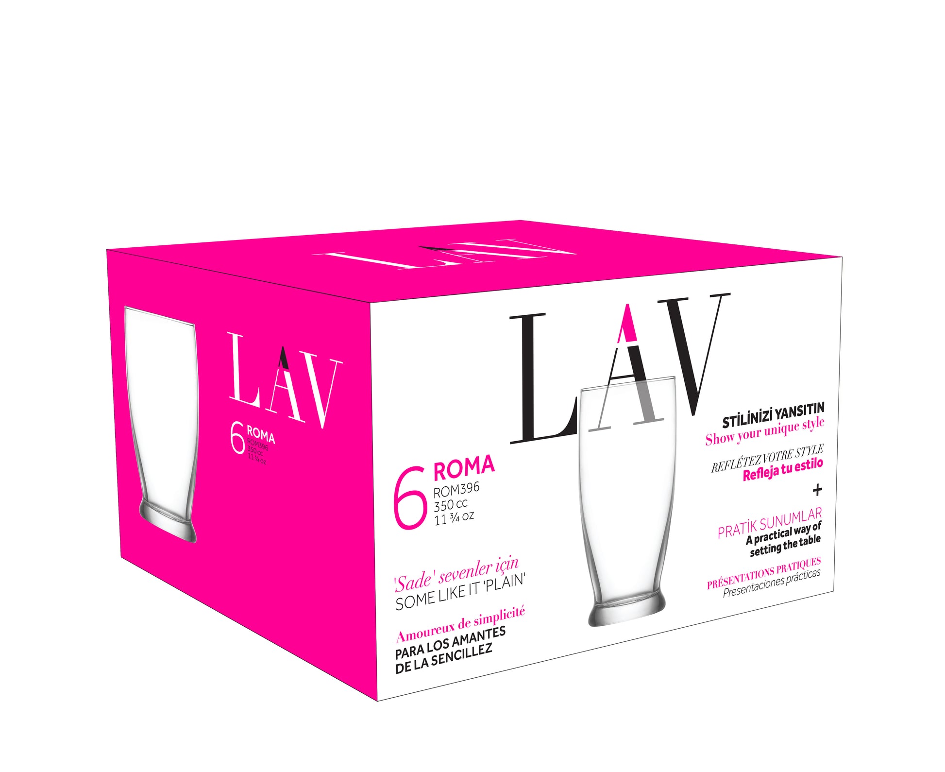 Roma Cam Meşrubat Bardağı