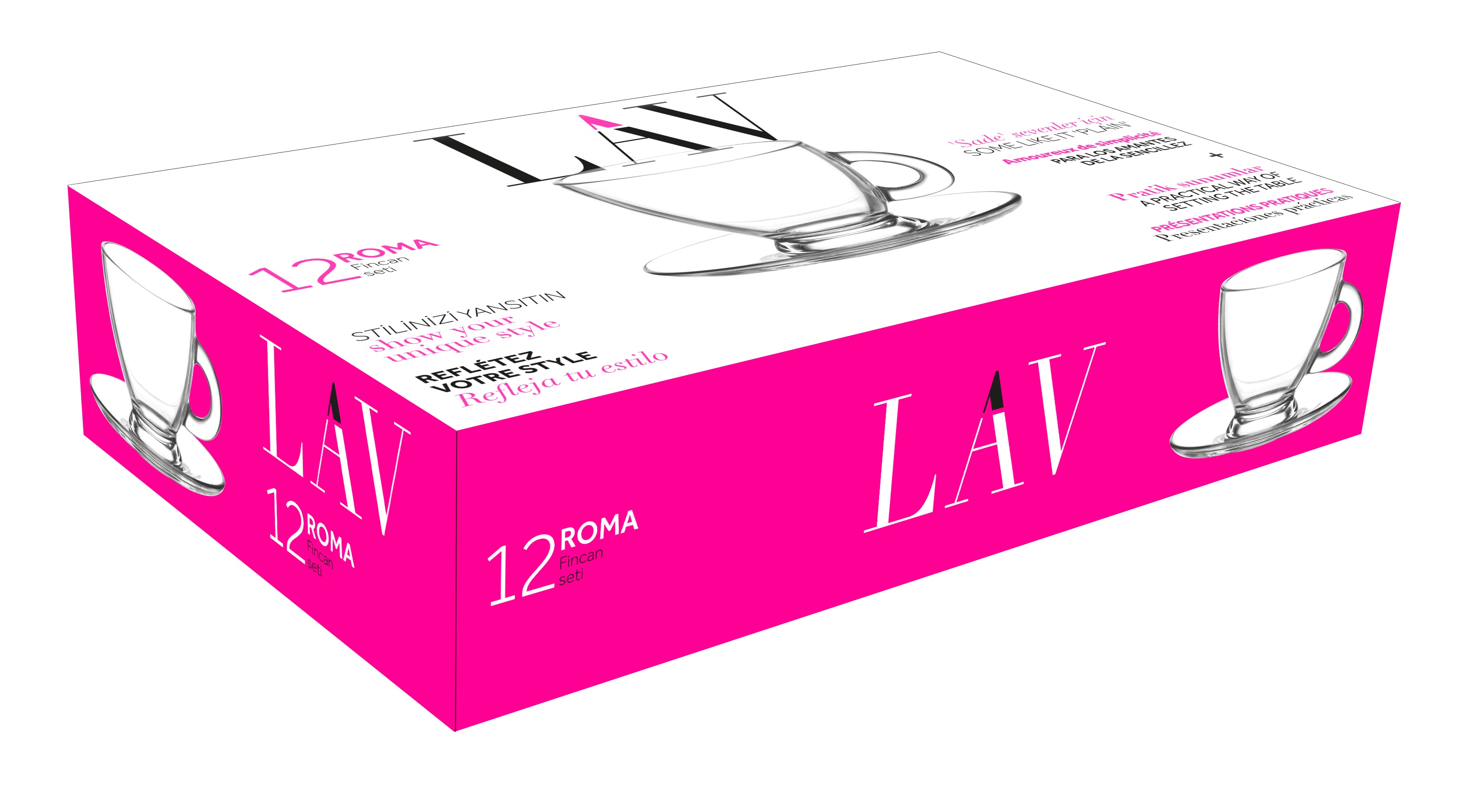 Roma Cam Fincan Seti