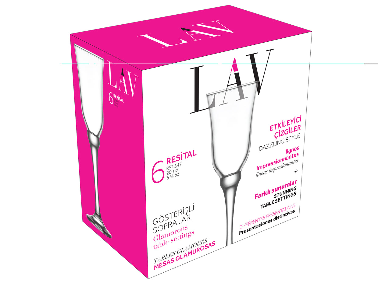 Resital Cam Şampanya Kadehi