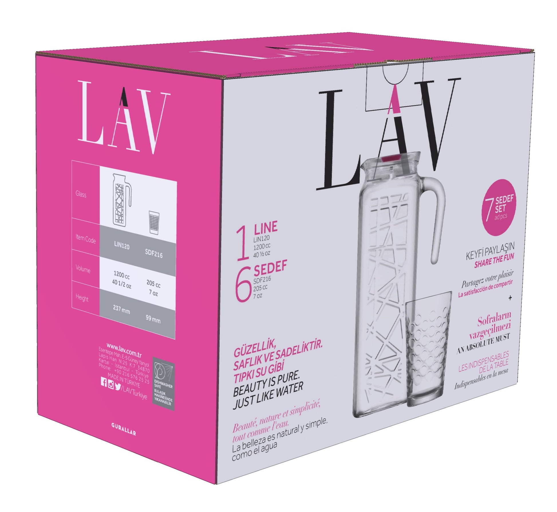 Sedef Cam Sürahi Takımı