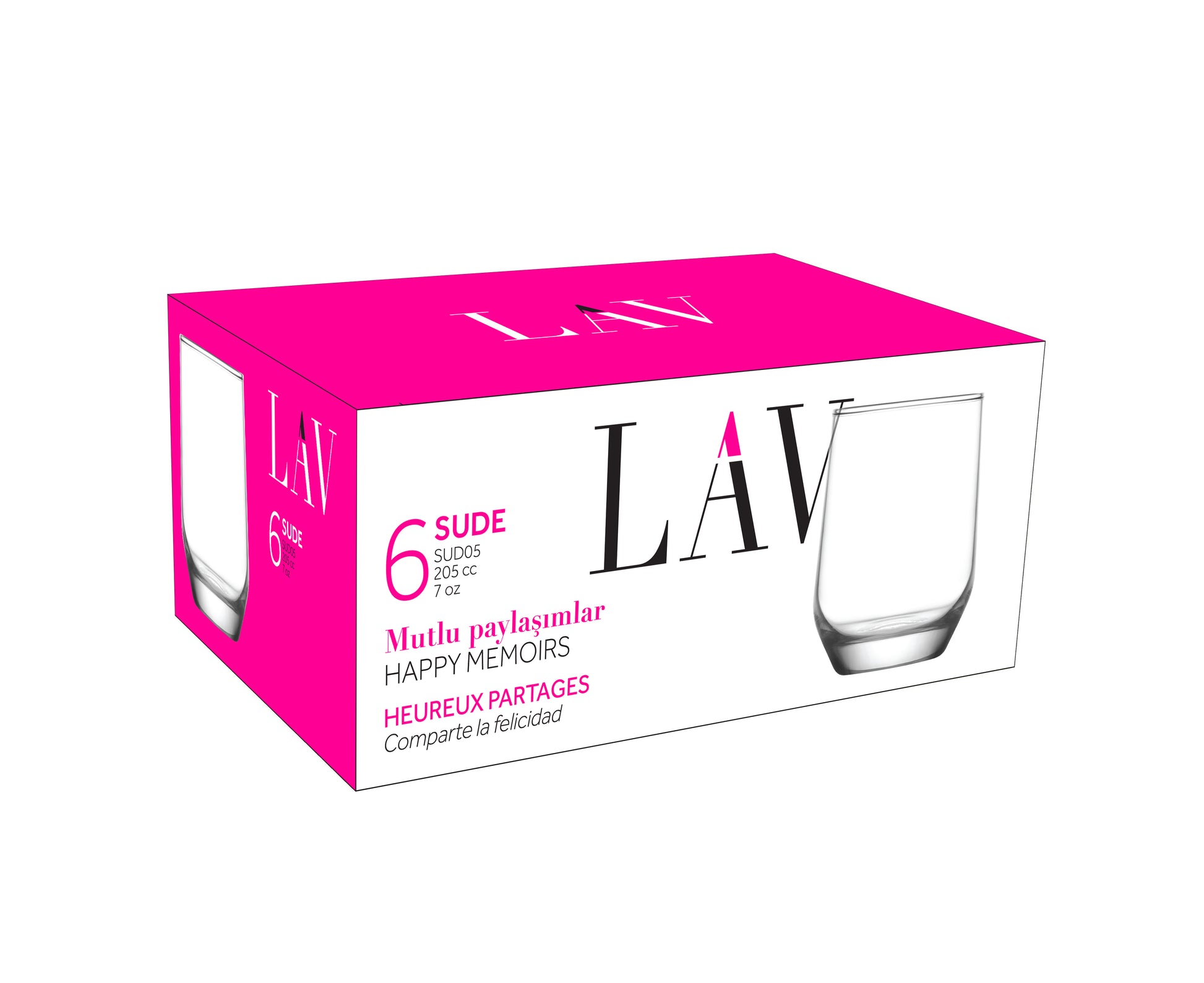 Sude Cam Su Bardağı