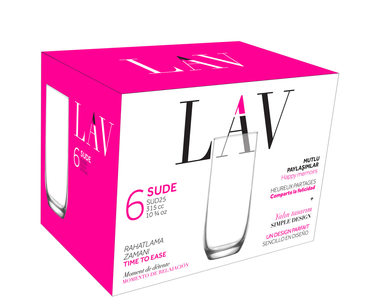 Sude Cam Meşrubat Bardağı