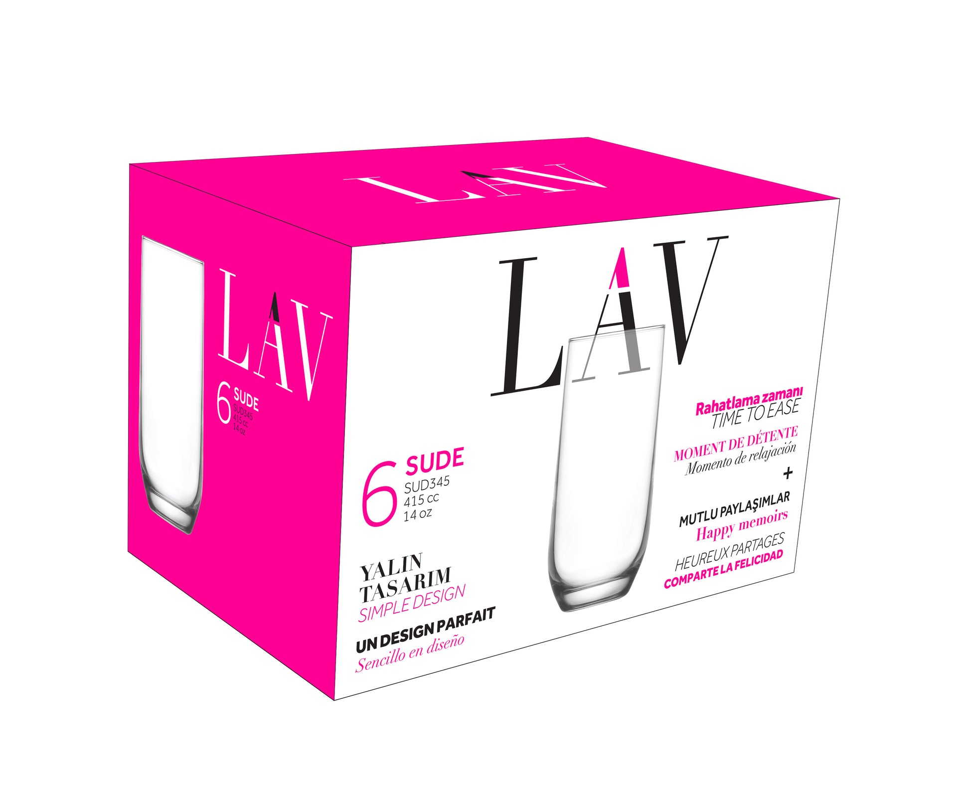 Sude Cam Meşrubat Bardağı