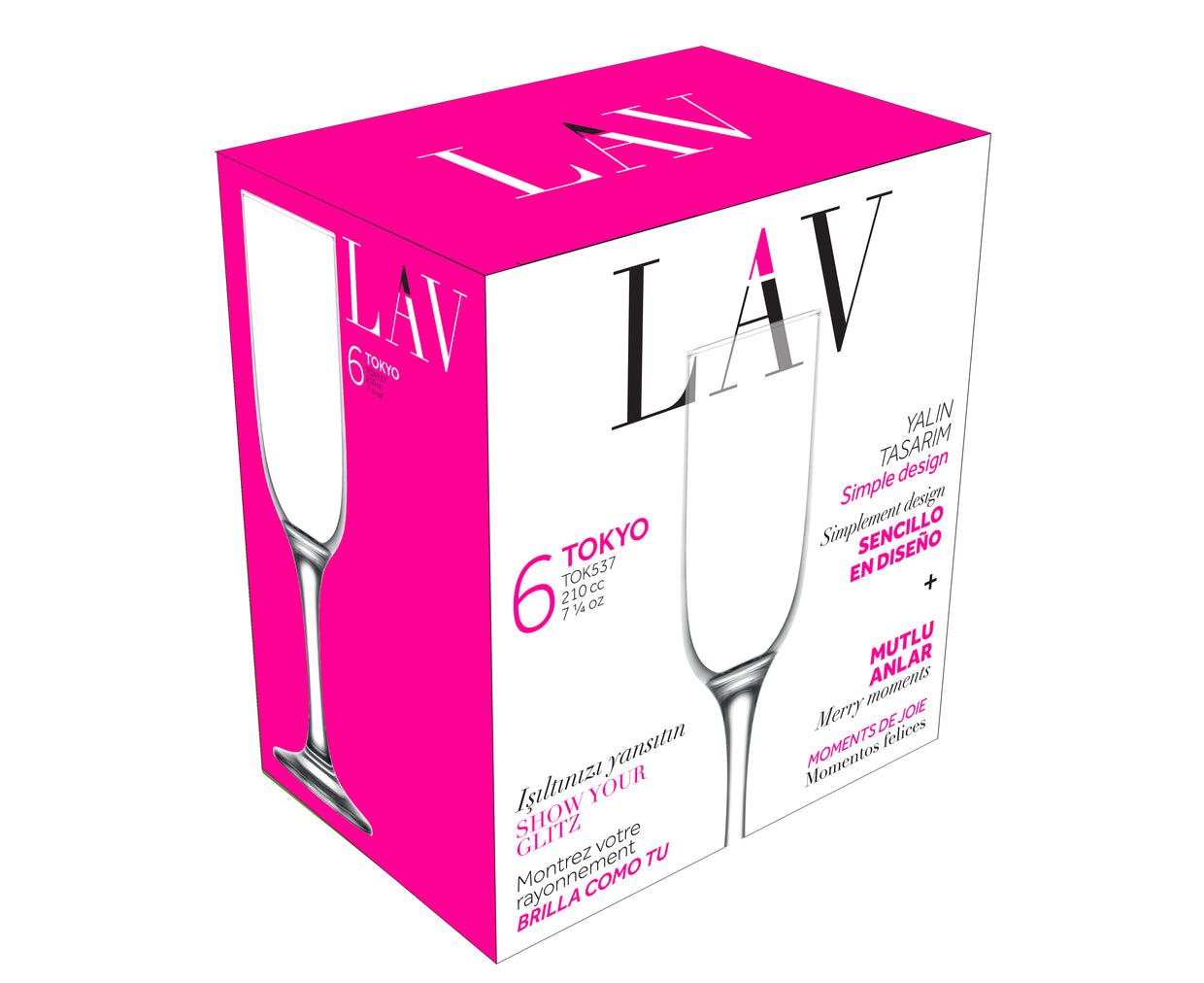 Tokyo Cam Şampanya Kadehi