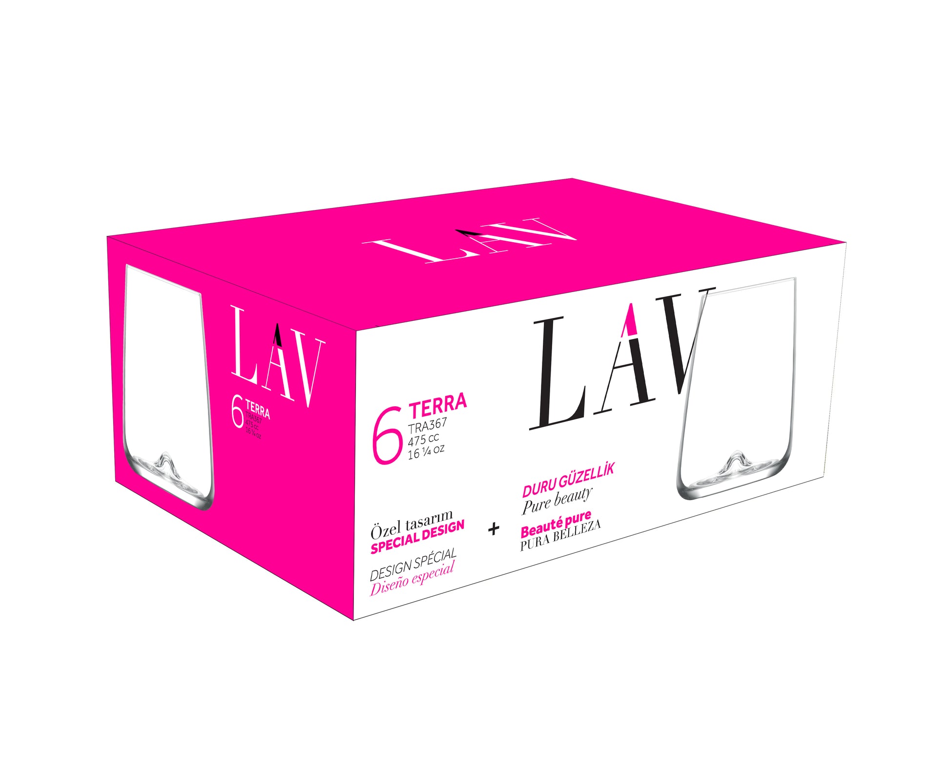 Terra Cam Kırmızı Şarap Kadehi