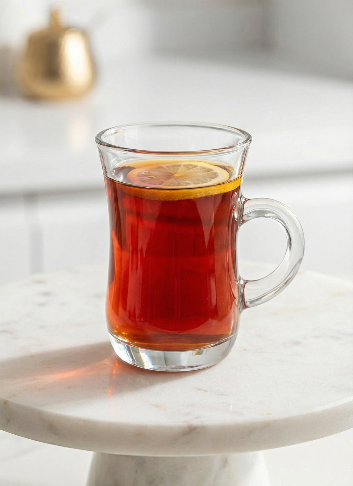 Yudum Cam Kulplu Çay Bardağı