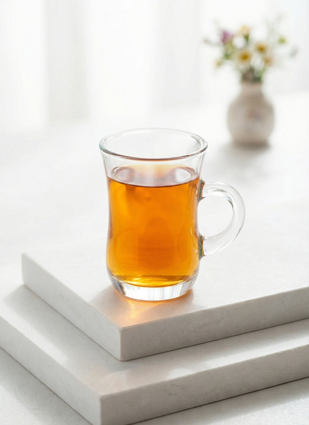 Yudum Cam Kulplu Çay Bardağı