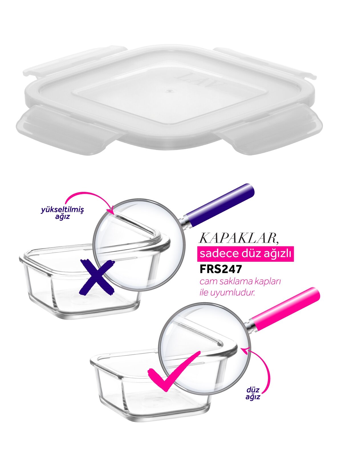 Fresco Plastik Saklama Kabı Kapağı