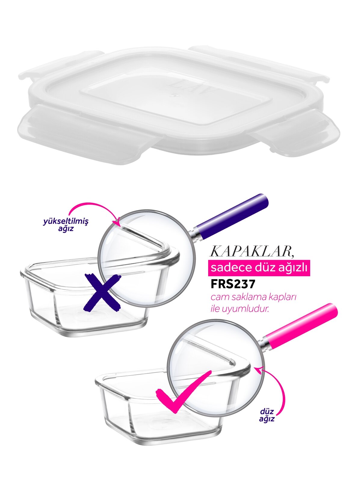 Fresco Plastik Saklama Kabı Kapağı