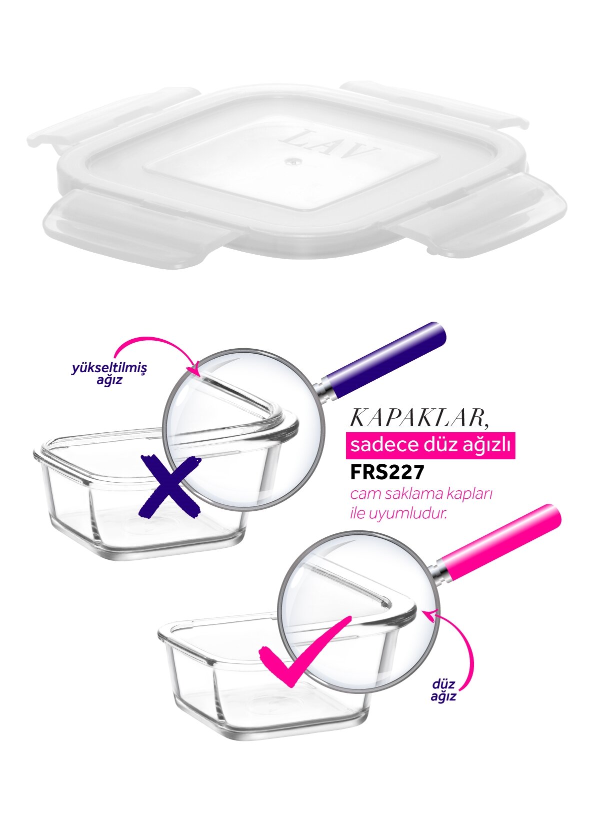 Fresco Plastik Saklama Kabı Kapağı