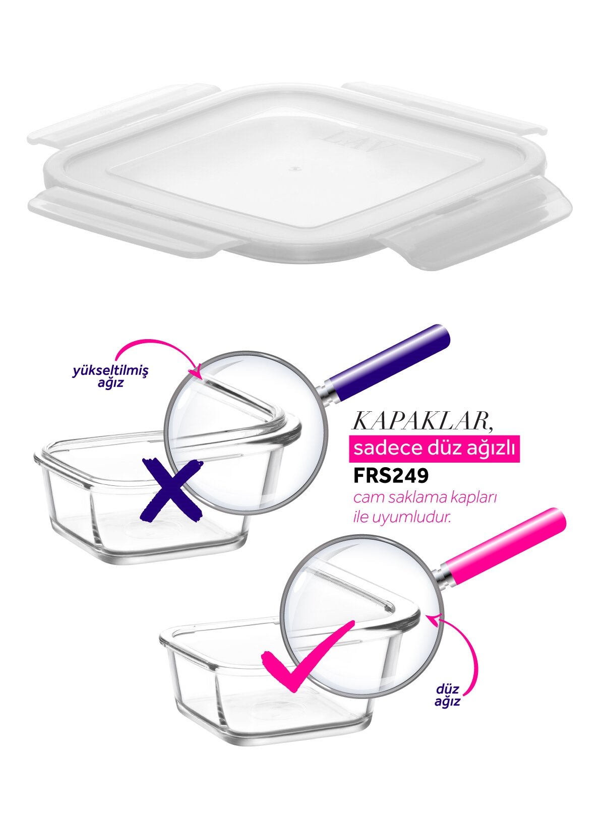 Fresco Plastik Saklama Kabı Kapağı